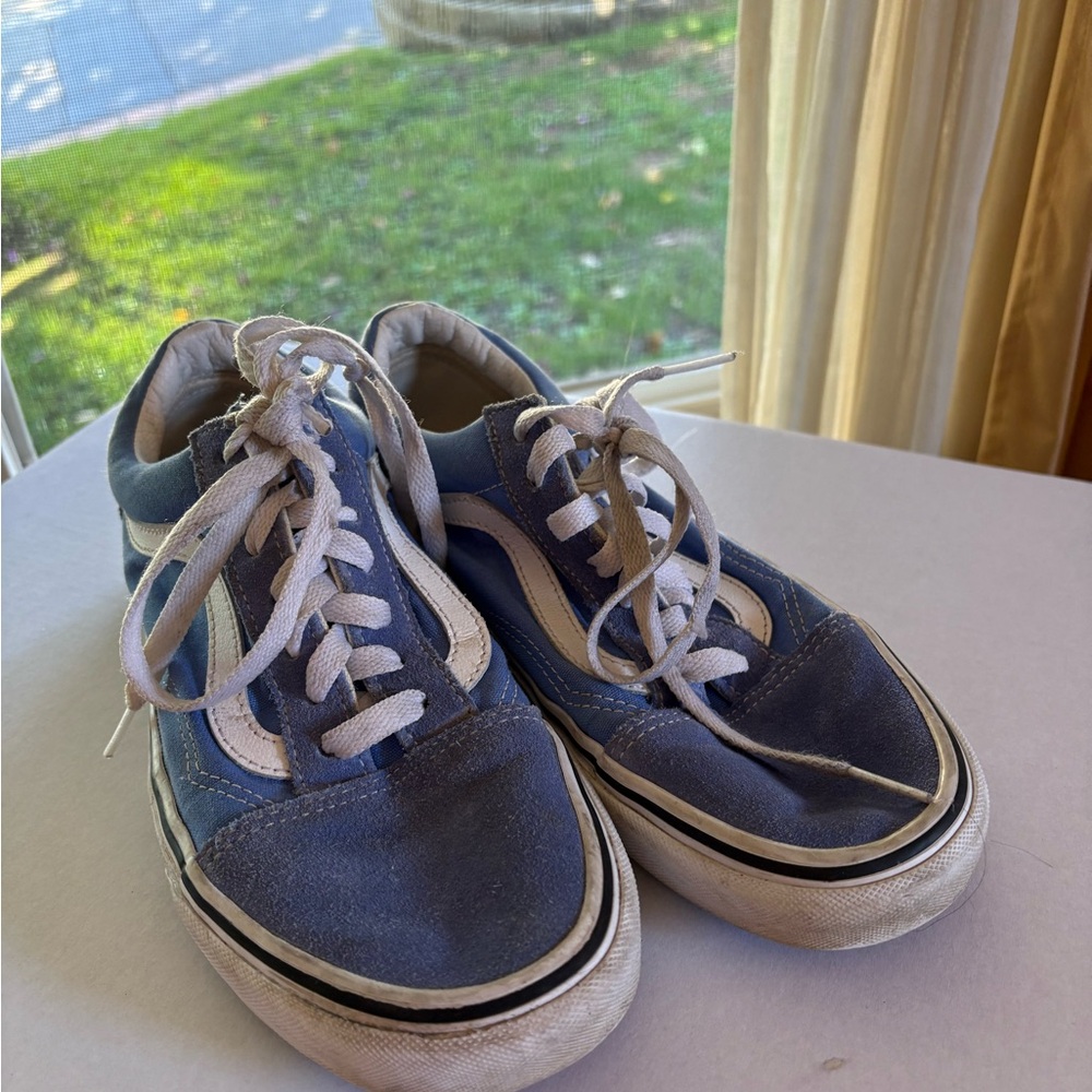 Vans Classic Blue and White Sneakers
